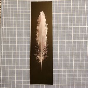 10/$10 Feather Bookmark One Sided Paper Card Stock Book Mark Bookmarker